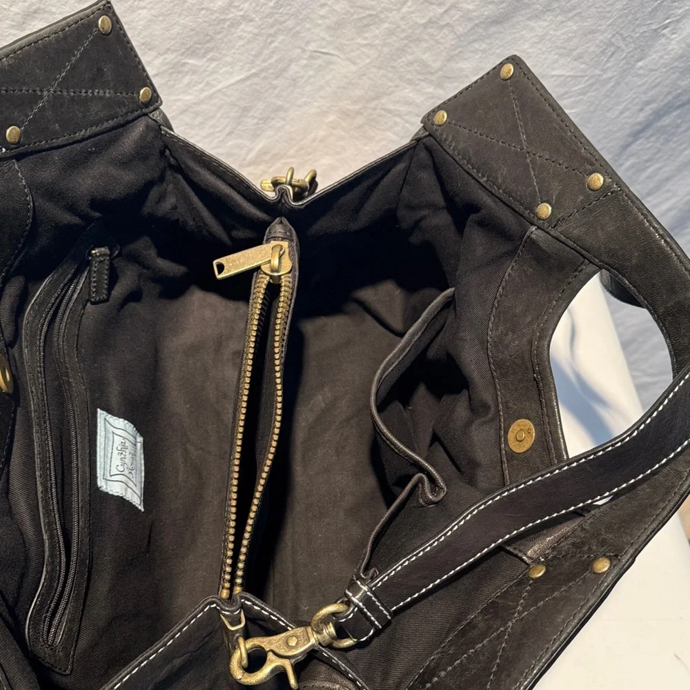 Cynthia Rowley Black Leather Shoulder Bag